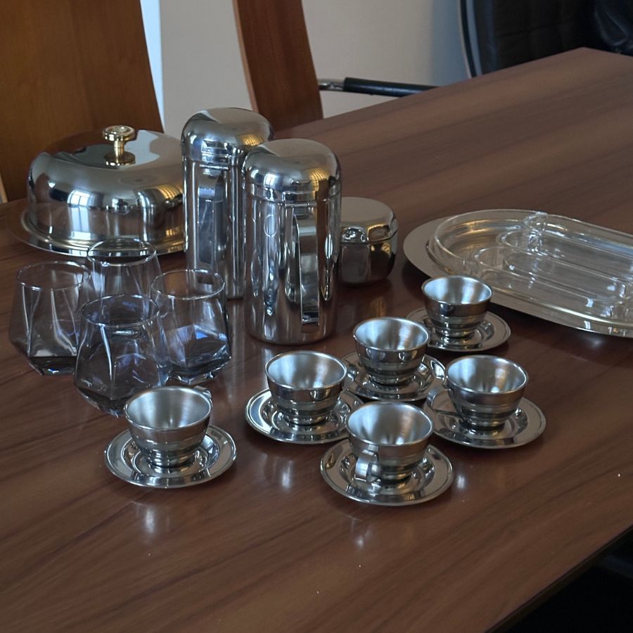 Nanni Italy puodelių su lėkštutėmis komplektas, 6 vnt.