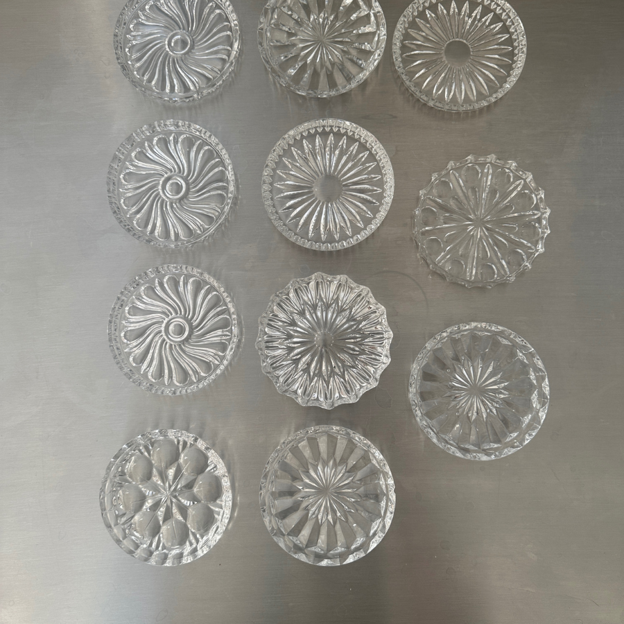 gėrimų padėkliukai (drink coasters), stiklas