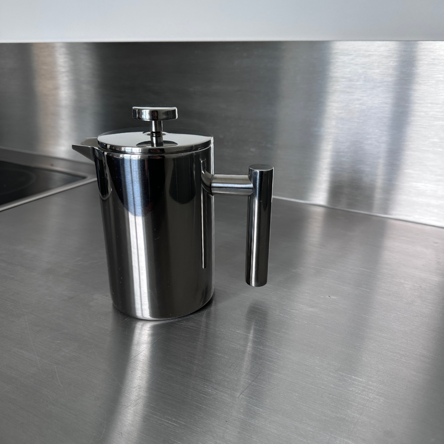 french press kavinukas, nerūdijantis plienas,  600 ml