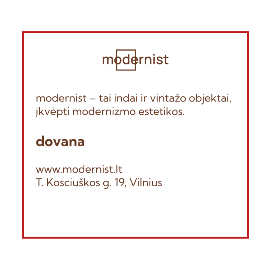 modernist fizinė dovanų kortelė