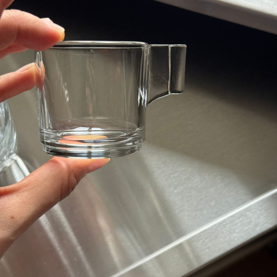 vėlyvojo funkcionalizmo itališki espresso puodeliai