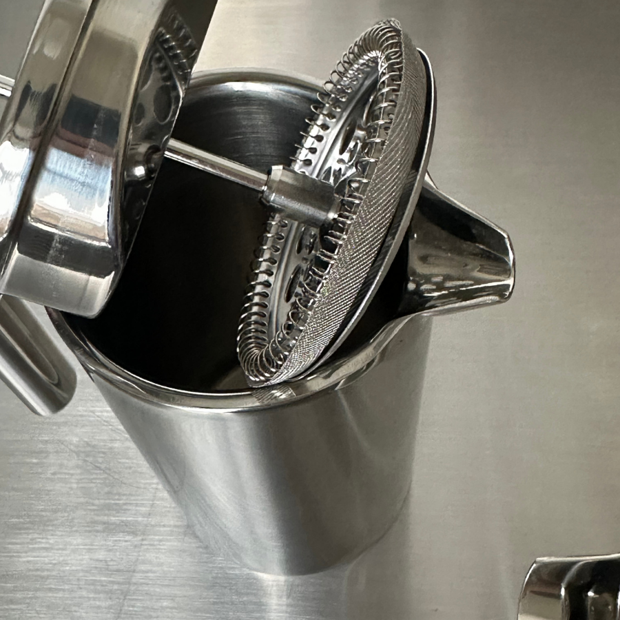 french press kavinukas, nerūdijantis plienas,  800 ml